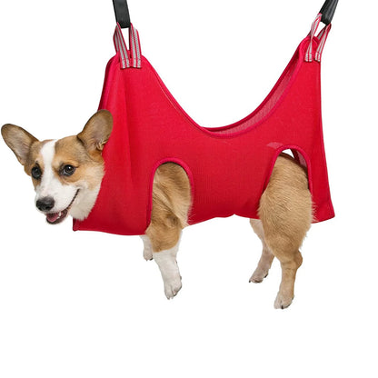 Sehao Pet Grooming for Dog Grooming Harness for Nail Trimming Pet Grooming Sling Helper Holder Pet Supplies Red S